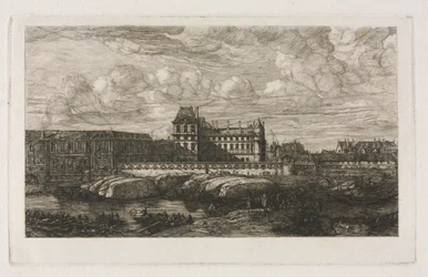 Het oude Louvre naar een schilderij van Zeeman