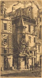 Tourelle de la Rue de la Tixéranderie, Parijs (Huis met een Torentje, Weversstraat, Parijs)