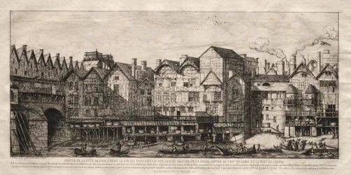 Gezicht op een deel van de stad Parijs, tegen het einde van de 17e eeuw, 1861