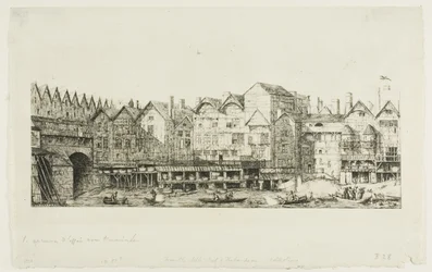 Uitzicht op een deel van de stad Parijs tegen het einde van de XVII eeuw
