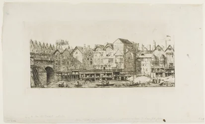Zicht op een deel van de stad Parijs tegen het einde van de XVII eeuw
