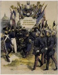 Polytechnici begroeten hun ouderen (1794-1894) door Charles Morel (eeuwfeest van de school)