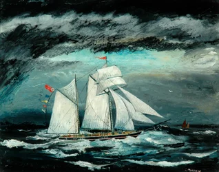 De schoener No.3 (olieverf op hardboard)