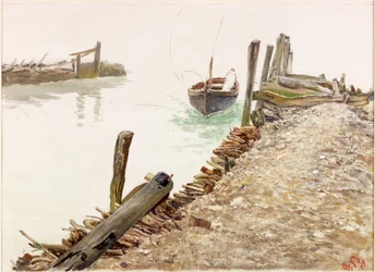 Bootje nadert een steiger