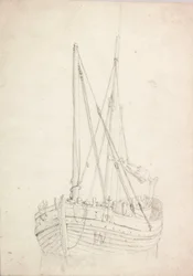 Studie van vissersboot
