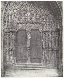 Kathedraal van Chartres, centraal portaal van het zuidelijke transept; Het Laatste Oordeel