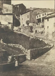 Een straat in Grasse, 1852