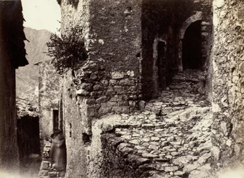 Een Straat in Sainte-Agnès nabij Roquebrune