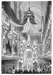 Begrafenis in de Notre Dame, Parijs, 1746, 1885
