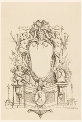 Ontwerp voor Cartouche uit "Cartouches Nouvellement Inventez"