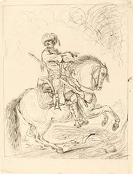 Een Dragonder te Paard