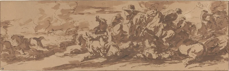 Cavaleriegevecht bij een Rivier
