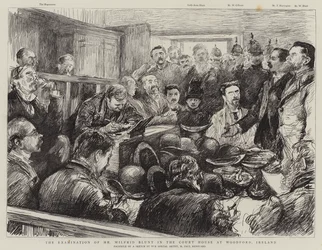 Het Verhoor van de Heer Wilfrid Blunt in het Gerechtsgebouw te Woodford, Ierland