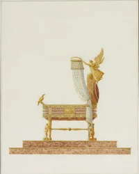 Ontwerp van de wieg voor Zijne Majesteit de Koning van Rome, 1811