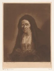 Portret van een onbekende oude vrouw