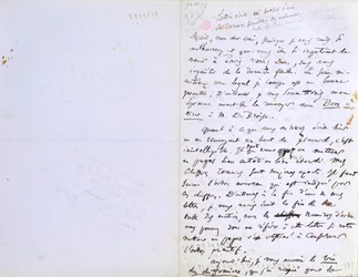 2e pagina van een brief aan Baudelaire