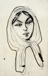 Portret van Jeanne Duval, midden 19e eeuw