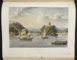 De rots van de Fakir bij Janguira nabij Sultangunj