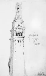Campanile, S. Marks, Venetië, 1891