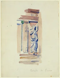 Studie van een engelbeeld, Certosa di Pavia, 1891