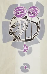 Moderne reproductie van originele Mackintosh-sjabloon voor wanddecoratie, rozenmotief, 1902
