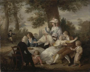 De Dominee van Wakefield, Deel I, Hoofdstuk VIII: Dineren in de Hooivelden (Verrast door de Kapelaan van Mr. Thornhill)