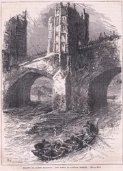 De vlucht van koningin Eleanor: scène op de London Bridge AD 1263