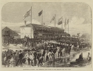 Botenhuis in Putney, de Cambridge-ploeg gaat oefenen