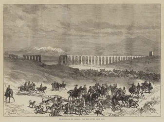 Vossenjacht in de Campagna, laatste ontmoeting van de Romeinse jacht