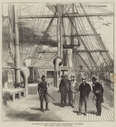 De Reis van de Prins van Wales naar India, Achterdek van de Serapis