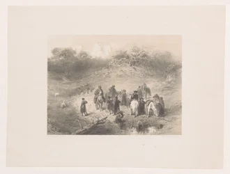 Ruiters in duinlandschap