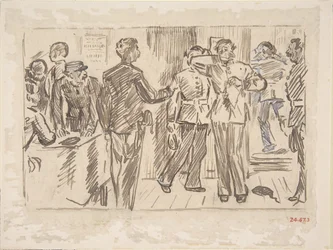 De traan van de soldaat-oud lied, ca. 1879