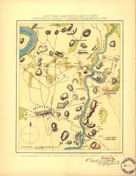 Antietam Sharpsburg en omgeving. Gebouwd en gegraveerd ter illustratie van "De oorlog met het Zuiden" LOC 99447381