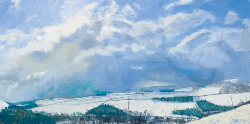 Wolken pakken zich samen boven de heuvels, 2016 (olieverf op doek)
