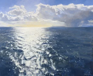 Het geluid oversteken, 2015 (olieverf op doek)