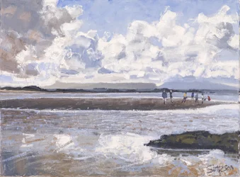 Op het strand, 2017 (olieverf op doek)