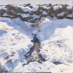 Sneeuw langs de weg, 2016 (olieverf op doek)