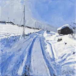 Besneeuwde weg, 2010 (olieverf op doek)