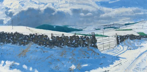 Sneeuwlandschap, begin maart, 2014 (olieverf op doek)