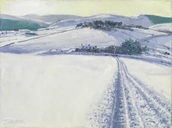 Spoor door de sneeuw, 2016 (olieverf op doek)