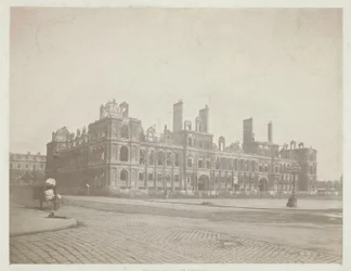 Paris Fire (De gevel van het stadhuis), uit de serie "Paris Incendié".