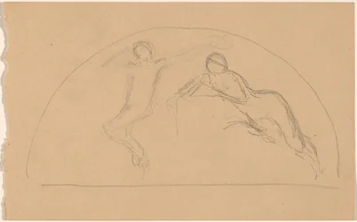 Studie van Figuren in een Lunet