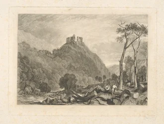Kasteel Okehampton, aan de rivier Okement