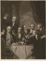 Portret van leden van de Dilettanti-vereniging