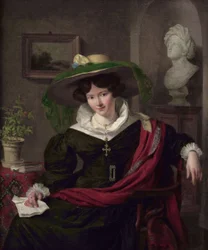 Portret van Carolina Frederica Kerst, vrouw van Louis Royer