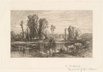 Landschap met hooiwagen