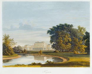 Frogmore, uit De Geschiedenis van de Koninklijke Residenties, gegraveerd door William James Bennett, door William Henry Pyne, 1819