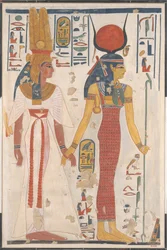 Koningin Nefertari geleid door Isis