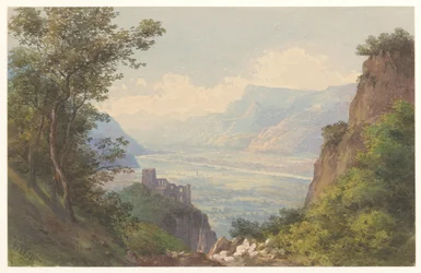 Gezicht op de vallei van Meran in Tirol