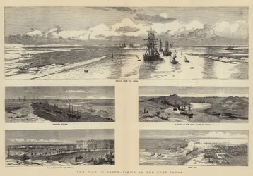 De oorlog in Egypte, uitzichten op het Suezkanaal